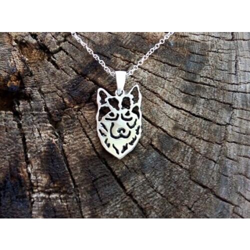 Trendy high quality Siberian Husky pendant necklace women gold silver plated statement necklace men cs go collares
