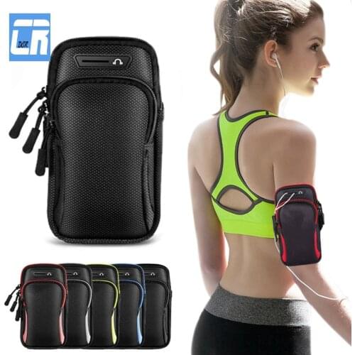 6.8‘’Universal Running Outdoor Sports Waterproof Phone Case for iPhone 12 11 Arm band Bag for Smausng S21 GYM Armbands Holder