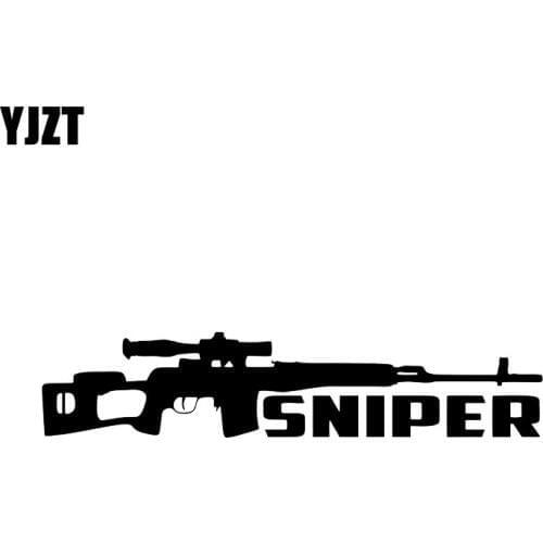 YJZT 15.7*3.3CM SNIPER Decoration Gun Vinyl Car Sticker High Quality Accessories Decals C12-0282