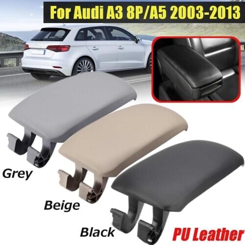 Pu Leather Center Console Arm Rest Storage Box Lid Cover Armrest Latch cover Car Pad 8P0864245P For Audi A3 8P A5 2003-2012