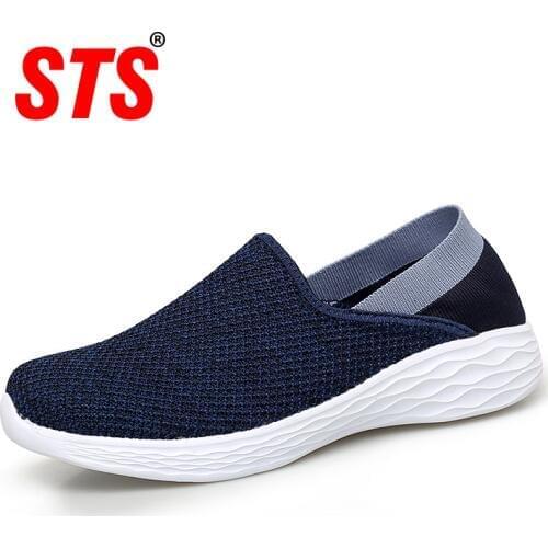 STS BRAND New Women Sneakers Breathable Sneakers Outdoor Sports Slip-on Summer Lovers Shoes Breathable Mesh For Comfortable Shoe