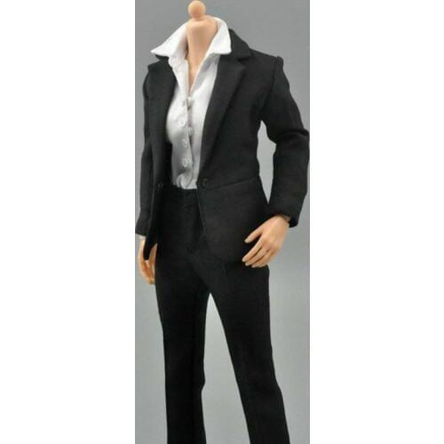 1/6 Female Business Suit Costume Career Office Coat Pant Set Fit 12in.Action Figure Doll