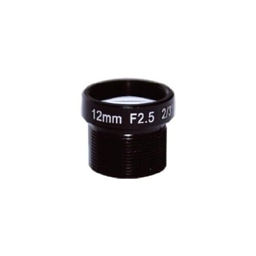 10 MegaPixel M12-Mount 12mm 2/3'' board lens F2.5 fixed Iris(customizable) FA/Machine Vision lens,good for Far Work Distance