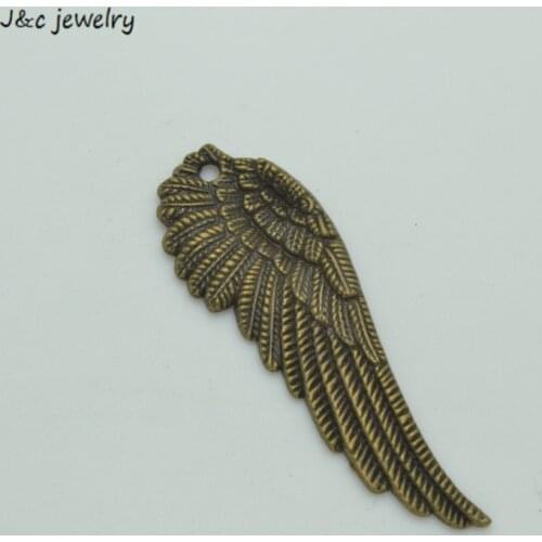 10 PCS Retro Style Bronze Alloy wing charm Pendant Craft Decor 34101C