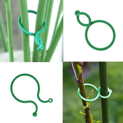 100PCS Garden Plant Ties Clips Plant Support Clips Twisty Plant Rings for Supporting Stems Vines Grow Upright