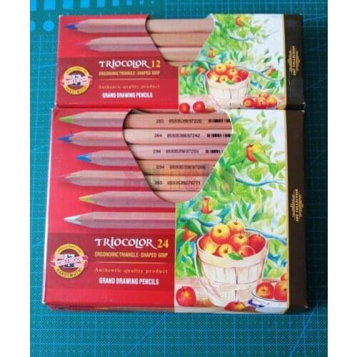 12/24 jumbo nature color pencil lapis de cor thick rod drawing pencil Koh-I-Noor painting pencil colored pencils