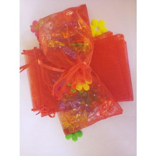 20*30cm 100pcs/lot Wholesale red Jewelry packaging bag Drawable Organza Bags Wedding Christmas Gift Bags & Pouches