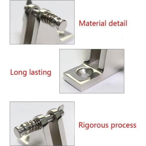 316 Stainless Steel Bimini Boat Top Deck Hinge Fitting Quick Release Marine Rowing Boats Fishing Kayak Canoe Boat Accessories