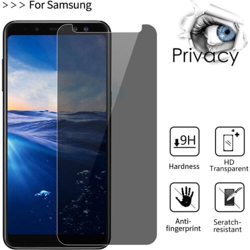 Anti Glare Screen Protector for Samsung Galaxy A7 2018 A6 A8 A9 Glass Anti-spy Privacy Phone Glass for Samsung S20 FE S10 Lite