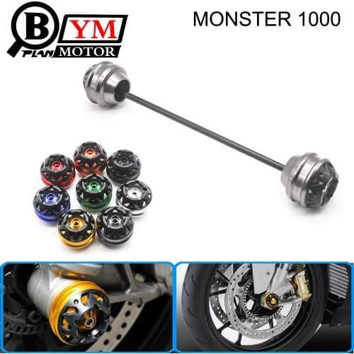 Free shipping for Ducati MONSTER 1000 2003-2010 CNC Modified+Motorcycle Front and rear wheels drop ball / shock absorber