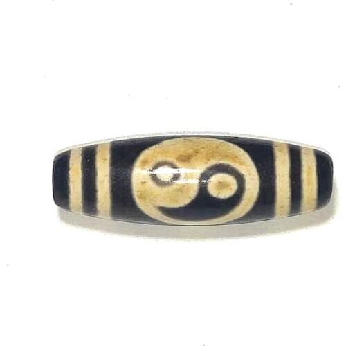 Agate DZI Beads Black/white Tai Chi diagram DZI 13*38mm weathering agate DZI beads men&women jewelry DIY Free Shipping