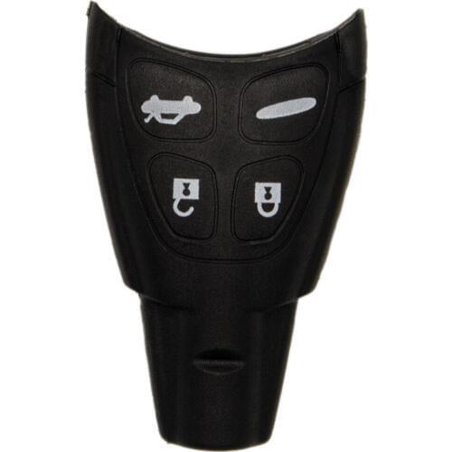 WhatsKey Keyless Entry Remote Key Shell For Saab 93 95 9-3 9-5 2003-2009 Replacement 4 Button Car Key Shell Cover Soft Fob Case
