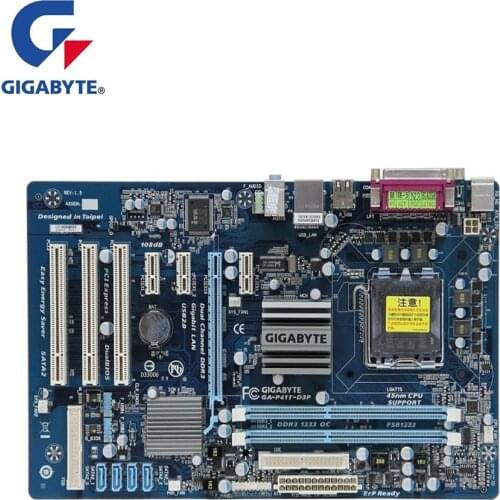 For Gigabyte GA-P41T-D3P P41T-D3P Motherboard LGA 775 DDR3 G41 Used Desktop Mainboard SATA2 PCI-E X16 2.0