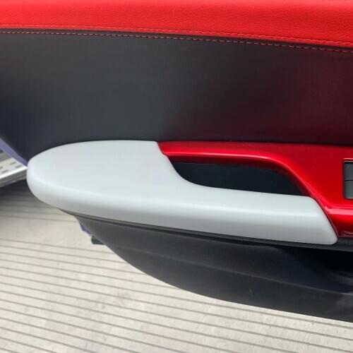For Honda Civic 2020 2021 Sedan and Hatchback Carbon Fiber Car Interior Door Armrest Window Protector Panel Cover Trim styling