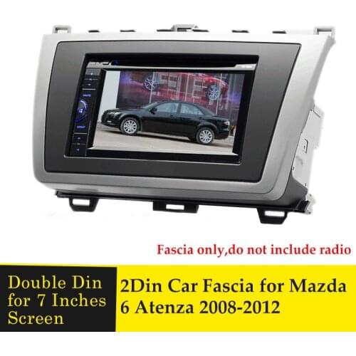 Double Din Car Radio Fascia Frame Dash Kit Panel Adapter for MAZDA 6 Atenza 2008-2012 Audio DVD Player Installation Trim Bezel