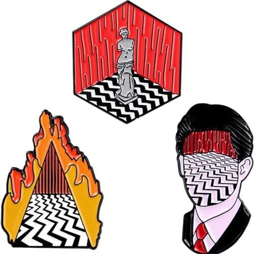 Enamel Alloy Pins Brooch TV Series Twin Peaks Brooches Cute Venus Design Badge Lapel Pin Shirt Clothing Accessory Trinket