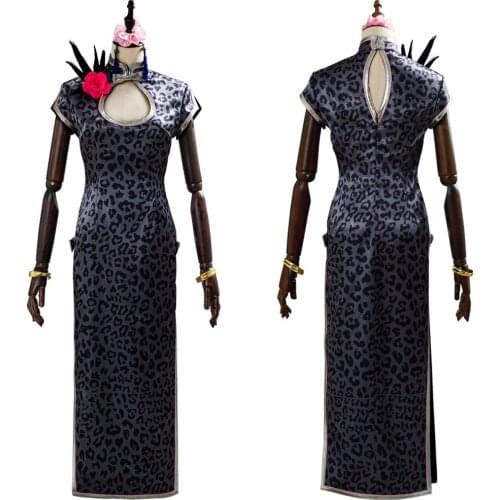 Final Cosplay Fantasy VII Remakes Tifa Lockhart Cosplay Costume Cheongsam Outfit Dress Halloween Carnival Costumes