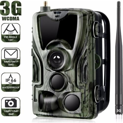 3G MMS Trail camera 0.3s Trigger Hunting camera 940nm IR LED photo traps 16mp 1080p HD night vision scout animal camera HC-801G