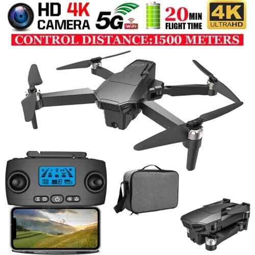 GPS Drone with 4K HD Dual Camera 25Mins 1.5KM Long Distance 5G Wifi FPV Brushless Quadcopter Professional VS SG906