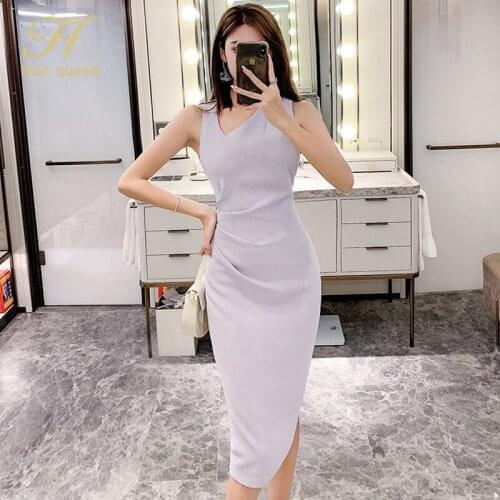 Летние платья миди H Han Queen China At AliExpress