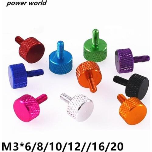 M3 Aluminum Alloy Hand screw Computer graphics card fixed flat knurled Hard disk screw