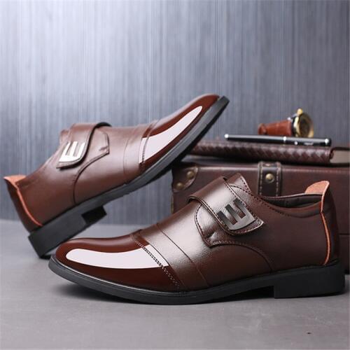 Classic Euro Style Mens Leather Casual Loafers Mens Driving Oxfords Business Metal Flats Moccasins Man comfortable Shoes