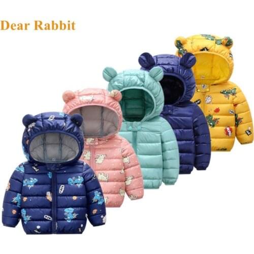 New Cute baby Spring autumn jacket for girl outerwear coats winter coat hoodies boy clothing cartoon kids clothes children parka