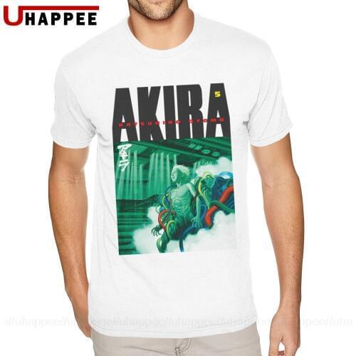 Personalised Akira Tees Mens Design Your Own Short Sleeved Heavy Cotton Crew T Shirt