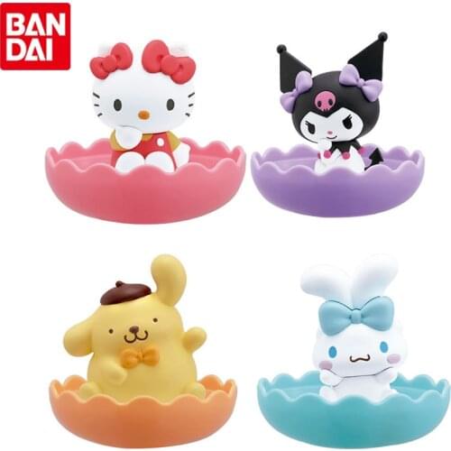 Bandai Genuine Gacha Melody HelloKT Classic Character Jewelry Storage Box Kawaii Anime Action Figures Toys Gifts for Kids