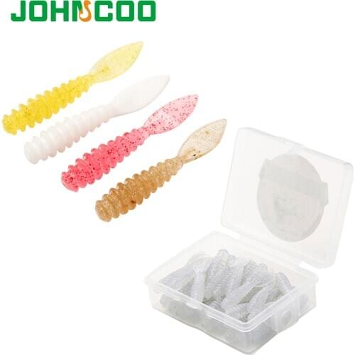 50pcs Soft Bait Fishing Lure 35mm 0.38g Jigging Lure Artificial Baits Rock Fishing Wobblers Leurre Souple Lure Perch Trout Lure