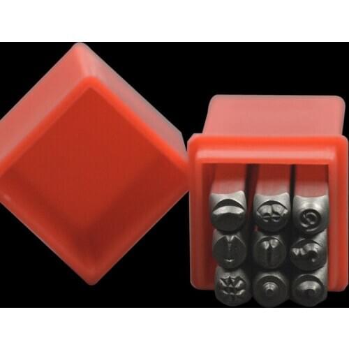 1 SET 2 SETS 4mm Symbol Punctuation Stamp Die Punch Tools Leather Craft Steel DIY Mold Jewelry Making Die