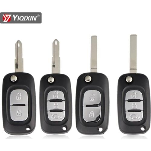 YIQIXIN Folding 2/3 Buttons Filp Remote Key Shell Case For Renault Clio Scenic Megane III Vivaro Movano Traffic Master Kangoo