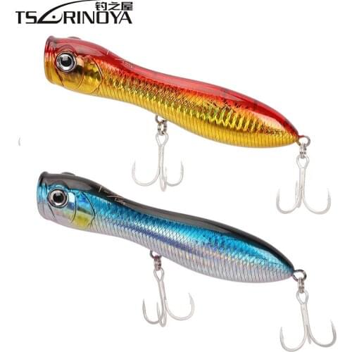 TSURINOYA Popper Bait 125mm 36g/1.27oz Top Water Sea Fishing Popper Artificial Bait Pesca Wobbler Leurre Peche Hard Fishing Lure