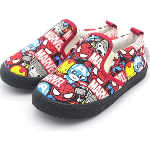 Disney Marvel MARVEL Comics Captain America Childrens Shoes Popular Animation Lazy Shoes Soft Sole Breathable Campus Shoes