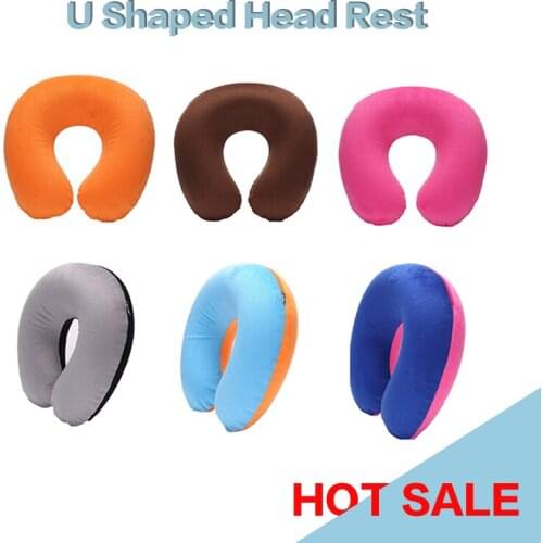 1PC Inflatable Travel Neck Pillow U Shaped Memory Headrest For Travel Flight Soft Rest Support Neck Relieve Fatigue Head Pillow