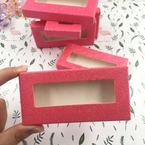 Eyelash packaging box 20pcs/lot pink glitter lashes cases eyelashes vendor mink lash box