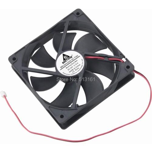 2 Pieces Gdstime Ball 120x120x25mm 12cm Computer Case Motor Cooler 120mm 24V DC Cooling Fan