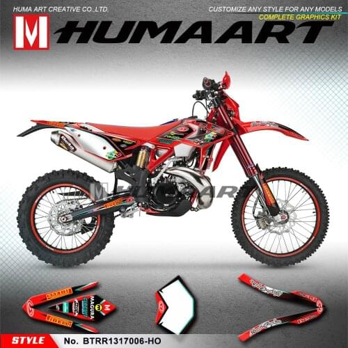 HUMAART Dirt Bike Graphics Waterproof Stickers Vinyl Deco Kit for Beta 250 300 350 390 430 480 RR 2013 2014 2015 2016 2017