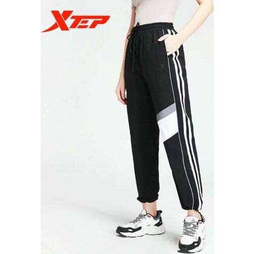 Xtep Womens Summer Knitted Jogging Sports Breathable Casual Pants Womens Running Pants Running 880128490117