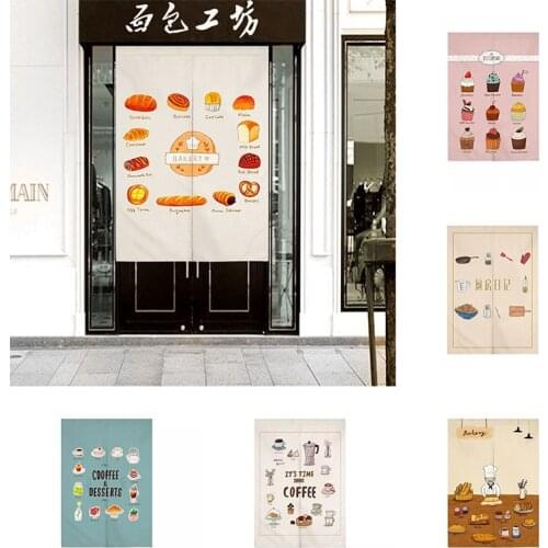 Japanese Kitchen Coffee Shop Door Curtain Half Panel Curtain Bedroom Shower Partition Tube Curtain Home Decoration