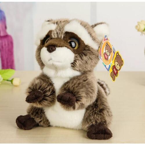 18CM Lovely Small Racoon Plush Toys Stuffed Wild Animal Toy For Children Kids Toys Christmas & Birthday Gifts