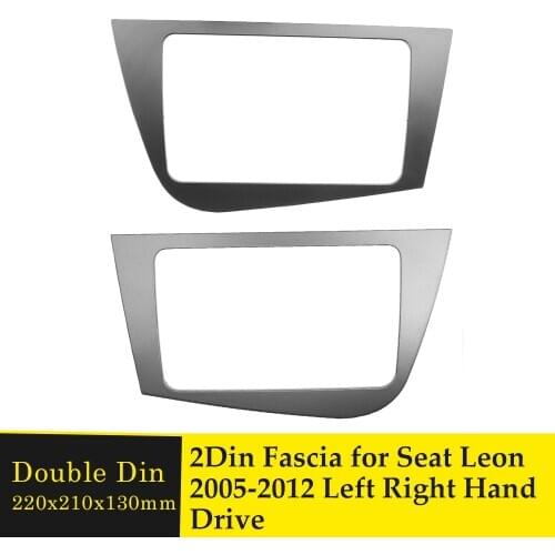 2 Din Radio Fascia for Seat Leon 2005-2012 Left Right Hand Drive Stereo Panel Mounting Installation Dash Kit Frame Adapter Bezel