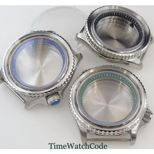 41mm Diving Watch Case Parts Fit For NH35A NH36A NH35 NH36 Movement Without Insert Sapphire Glass 200M Waterproof Screw In Crown