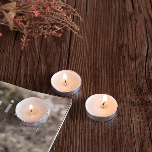 50PCS Tea Light Candles For Romantic Round Love Wedding Candles Holders Home Candle Party Festival Decor 4 Hour Burn Time