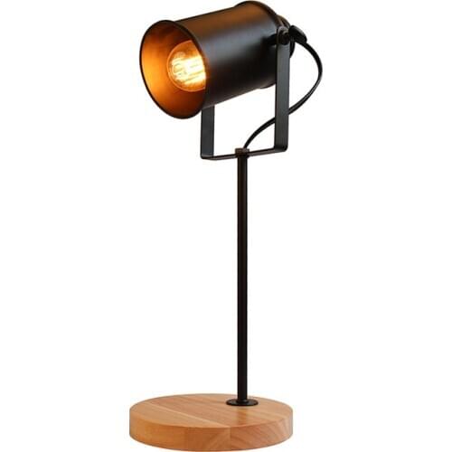 American table lamp DARHYN retro attic wooden LED table lamp adjustable reading lamp study office study bedroom table lamp light