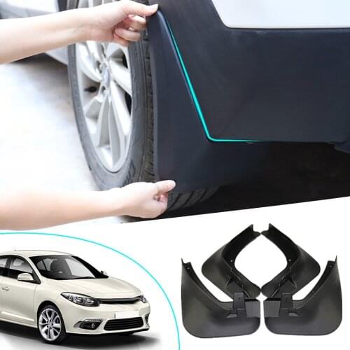 Car Mud Guards For Renault Fluence 2008-2013 2014 2015 2016 Splash Guards Over Fender Kit Car Styling Fender Accessories 4Pcs
