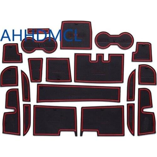 Car Anti-Dirty Pad Door Groove Gate Slot Cup Armrest Storage Mat For Geely Vision X6 Automatic Transmission Edition 2016