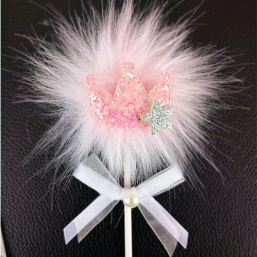 Bow Happy Birthday Cake Topper For Wedding Birthday Party Decor Supplies Cake Baking Decorations Wing Feather Crown Heart
