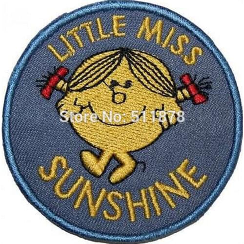 Little Miss Sunshine Mr. Men Logo Movie TV Series Costume Embroidered Emblem sew on iron on patch Baseball Cap Badge