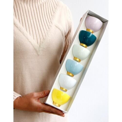 Tea Cup 6piece/set Ceramic Tea Set Teaware Home Decoration Boyfriend Husband Business Gift Free Shipping